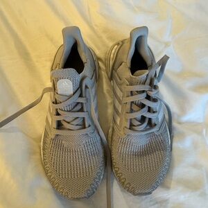 Adidas Gray Ultraboost running shoes